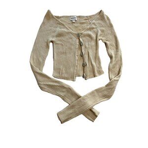 Song of Style Ribbed Beige Cardigan